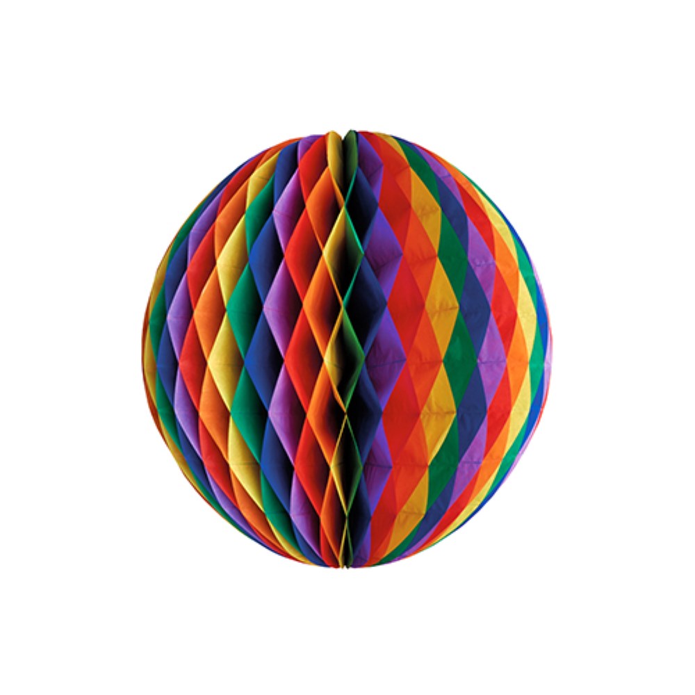 Wabenball Ø 30 cm "Rainbow" schwer entflammbar