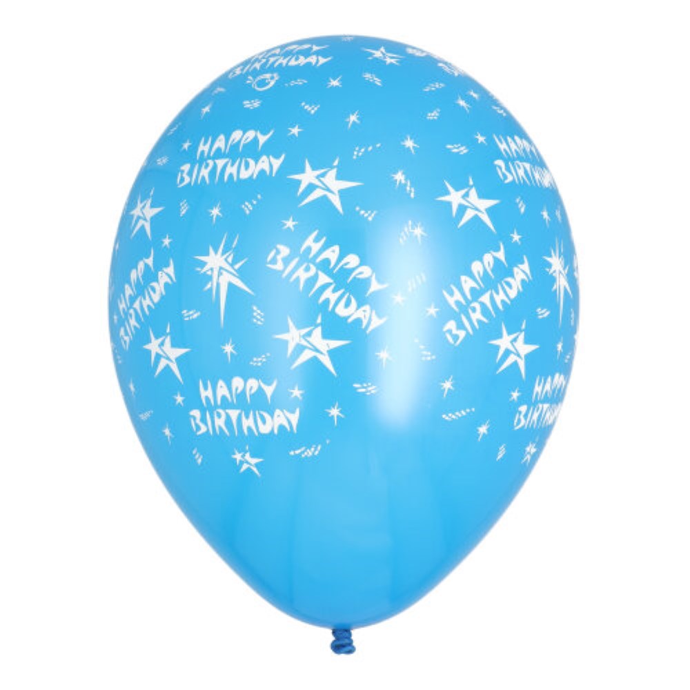 10 Luftballons Ø 29 cm farbig sortiert "Happy Birthday"