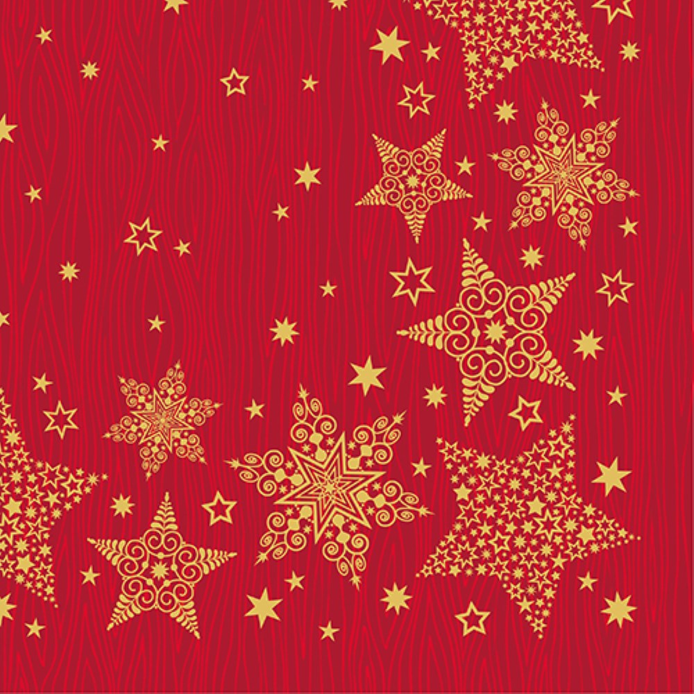 50 Servietten, 3-lagig 1/4-Falz 40 cm x 40 cm "Christmas Shine"