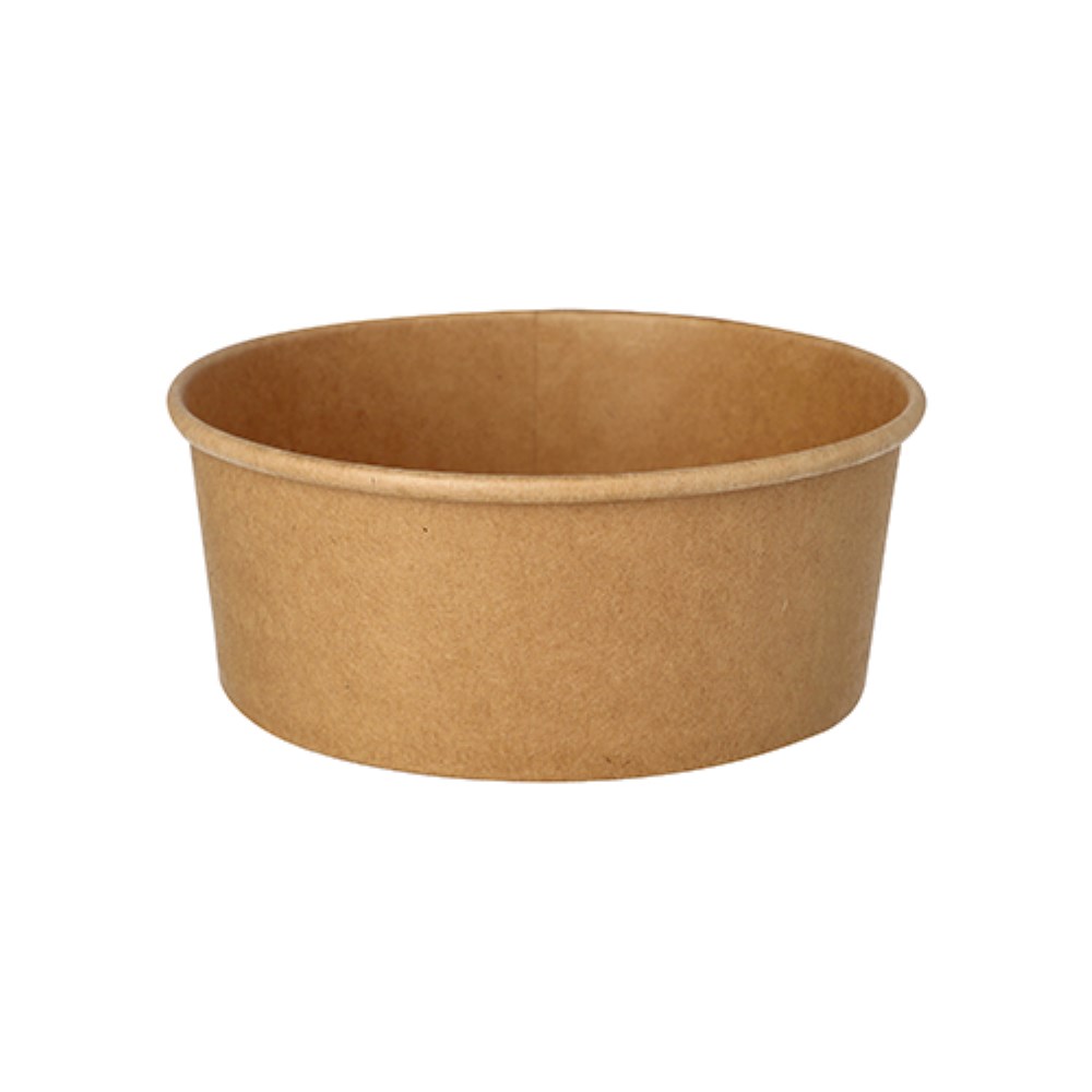 50 Salatschalen, Pappe rund 750 ml Ø 15 cm · 6 cm braun