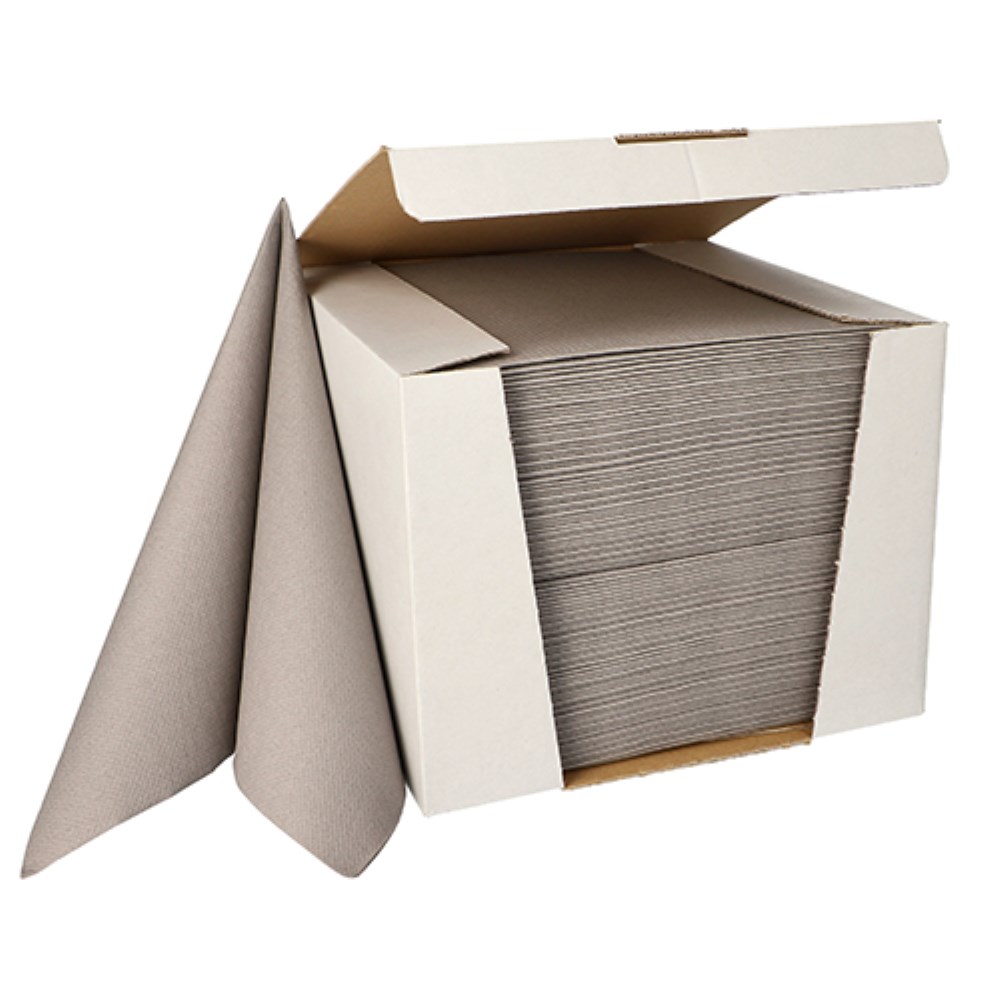 100 Servietten "ROYAL Collection" 1/4-Falz 40 cm x 40 cm grau