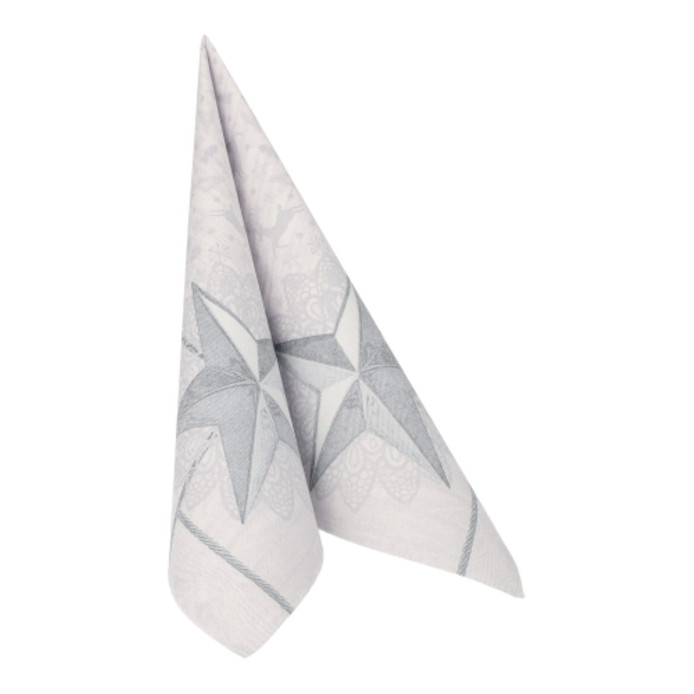 50 Servietten "ROYAL Collection" 1/4-Falz 40 cm x 40 cm weiss "Rising Star"