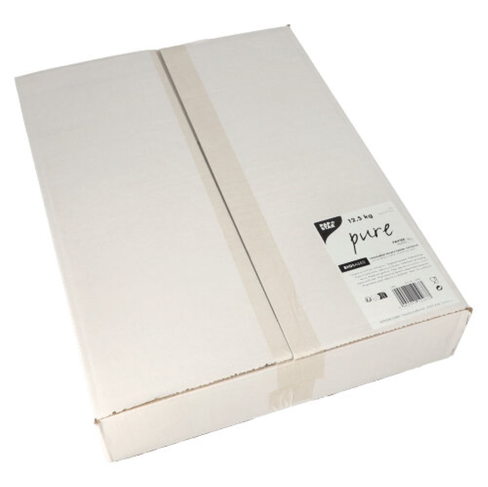 Pergament-Ersatz, 1/4 Bogen "pure" 50 cm x 37,5 cm weiss à 12,5 kg, fettdicht